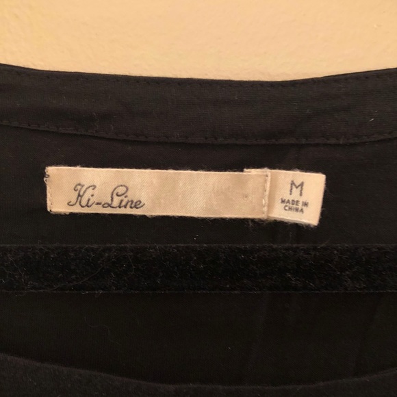 Madewell Hi-Line Silk Black Top - Picture 2 of 4